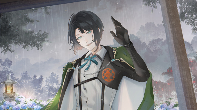 Обои картинки фото аниме, touken ranbu, танец, мечей