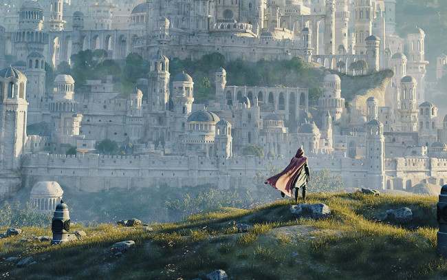 Обои картинки фото фэнтези, замки, воин