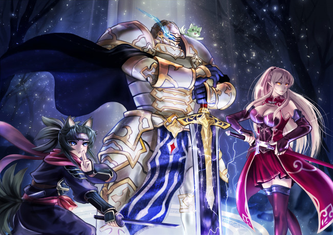 Обои картинки фото аниме, skeleton knight in another world, skeleton, knight, in, another, world