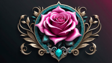 Картинка 3д+графика цветы+ flowers роза