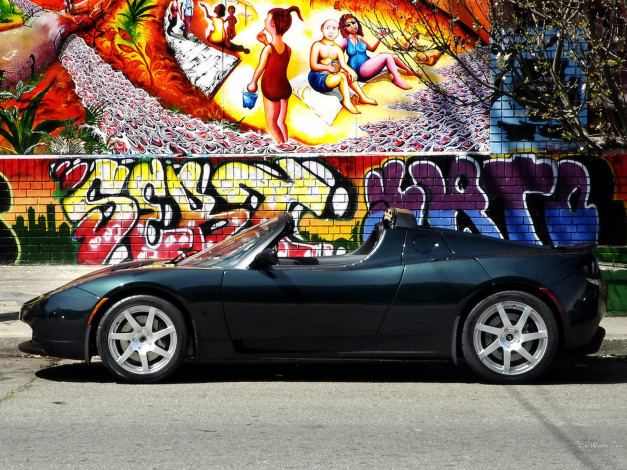 Обои картинки фото автомобили, tesla