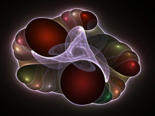 Картинка 3д графика fractal фракталы фрактал тёмный узор