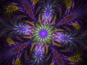 Картинка 3д графика fractal фракталы тёмный фон узор абстракция