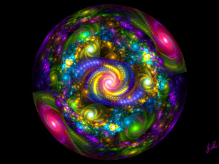 Картинка 3д графика fractal фракталы узор абстракция