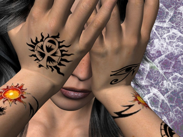 Обои картинки фото 3д, графика, people, люди, тату, руки
