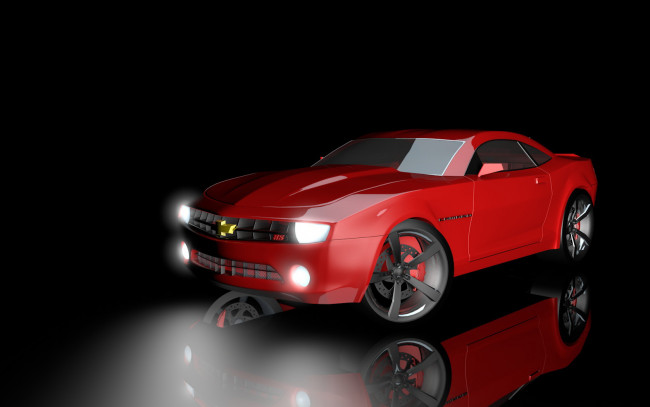 Обои картинки фото автомобили, 3д, тёмный, красный