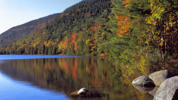 Картинка природа реки озера озеро лес горы