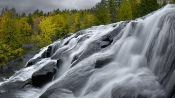 Картинка природа водопады лес вода