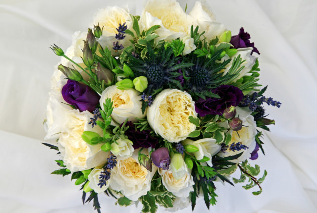 Обои картинки фото цветы, букеты, композиции, эустома, розы