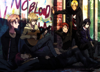 Картинка аниме project k-project mikoto suoh saruhiko fushimi misaki yata munakata reisi kusanagi izumo totsuka tatara