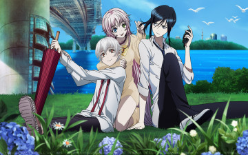 Картинка аниме project k-project neko yatogami kuroh yashiro isana