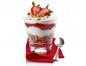 Картинка еда мороженое +десерты стакан десерт фрукты сладости ложка