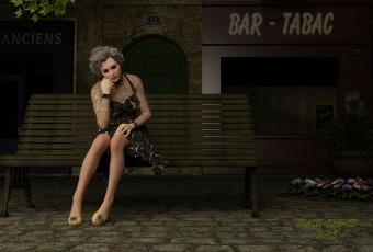 Картинка 3д+графика люди+ people задумчивость взгляд девушка