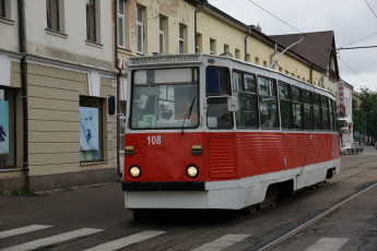 Картинка техника трамваи рельсы город трамвай