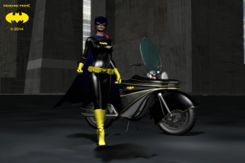 Картинка 3д+графика люди+ people мотоцикл девушка взгляд