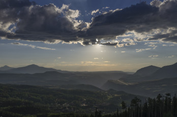 Картинка природа восходы закаты солнечные лучи облака небо пейзаж