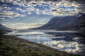 Картинка природа реки озера озеро горы облака небо вода пейзаж
