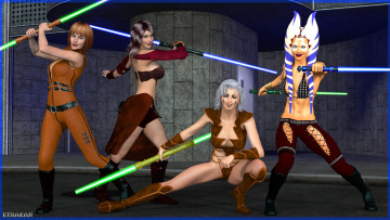 Картинка 3д+графика фантазия+ fantasy девушки оружие улыбки халк