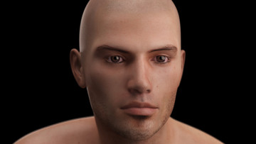Картинка 3д+графика портрет+ portraits мужчина лицо фон взгляд