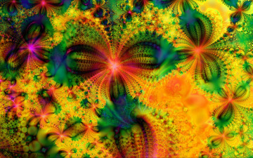Картинка 3д+графика фракталы+ fractal цвета фон узор