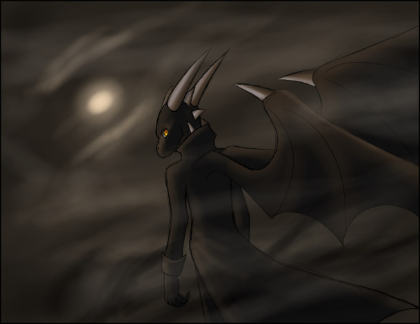 Обои картинки фото рисованные, животные,  сказочные,  мифические, демон