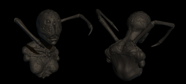 Обои картинки фото 3д графика, _science fiction, существо, фон