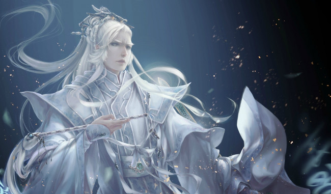 Обои картинки фото фэнтези, люди, музыка, флейта, парень