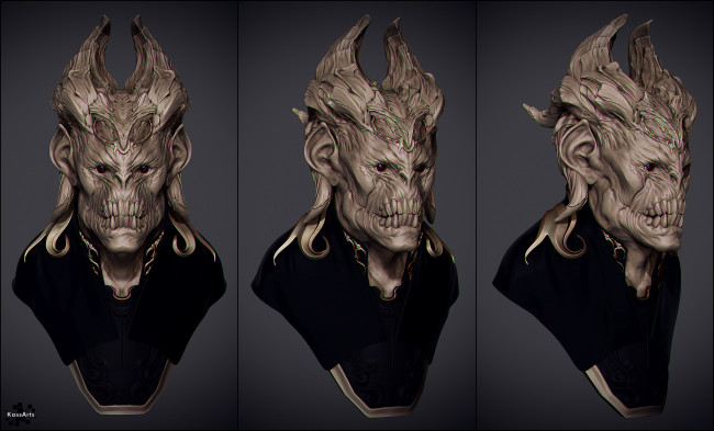 Обои картинки фото 3д графика, _science fiction, демон, фон