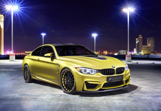 обоя автомобили, bmw, hamann, m4, f82, 2014г, желтый