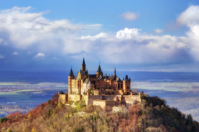 Обои картинки фото hohenzollern castle, города, замки германии, замок
