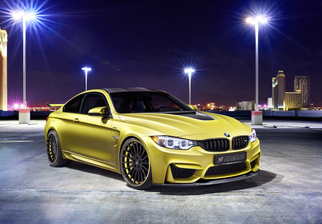 Обои картинки фото автомобили, bmw, hamann, m4, f82, 2014г, желтый