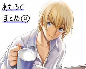 Картинка аниме detective+conan +magic+kaito amuro tooru