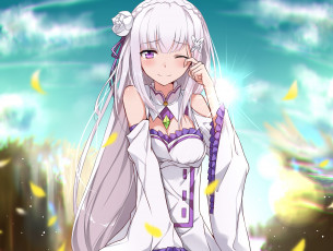 Картинка аниме re +zero+kara+hajimeru+isekai+seikatsu emilia