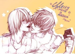 Картинка аниме death+note парни