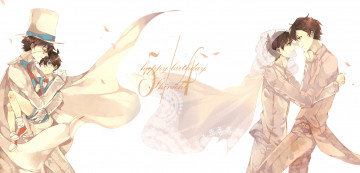 Картинка аниме detective+conan +magic+kaito парни