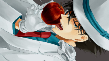 Картинка аниме detective+conan +magic+kaito яблоко парень