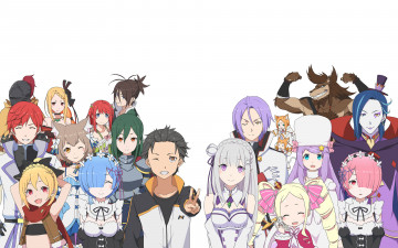 Картинка аниме re +zero+kara+hajimeru+isekai+seikatsu персонажи