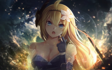 Картинка аниме unknown +другое взгляд девушка фон