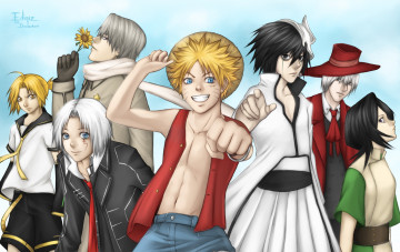 Картинка аниме unknown +другое разные персонажи