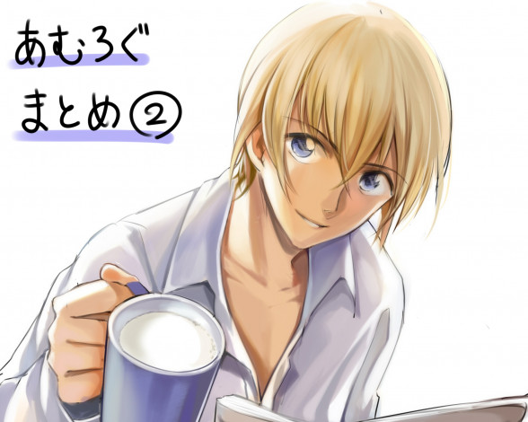 Обои картинки фото аниме, detective conan,  magic kaito, amuro, tooru