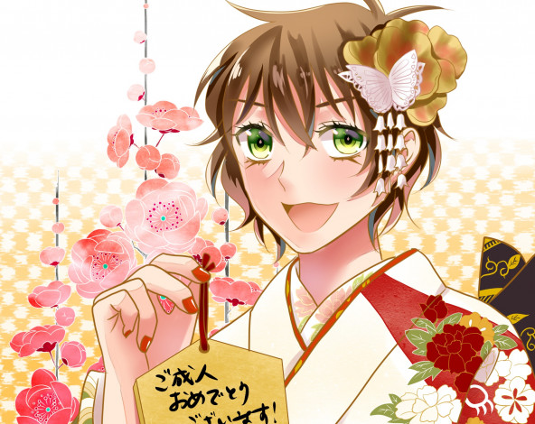 Обои картинки фото аниме, detective conan,  magic kaito, sera, masumi