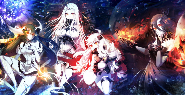 Обои картинки фото аниме, kantai collection, девушки