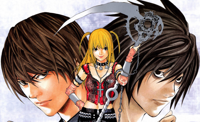 Обои картинки фото аниме, death note, парни