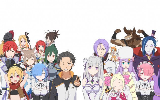 Обои картинки фото аниме, re,  zero kara hajimeru isekai seikatsu, персонажи