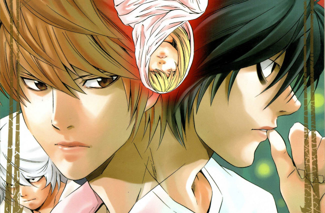 Обои картинки фото аниме, death note, парни, девушка