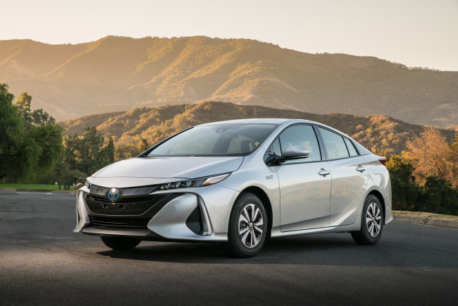 Обои картинки фото автомобили, toyota, 2017г, prius, prime, america, north