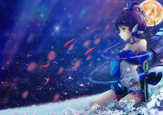Обои картинки фото аниме, vocaloid, luo, tianyi