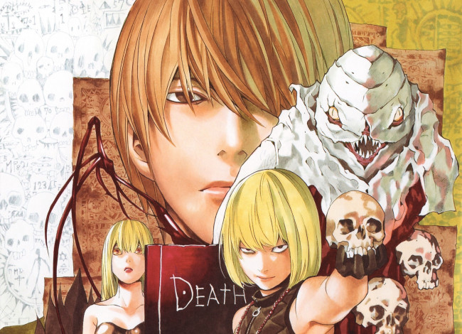 Обои картинки фото аниме, death note, персонажи
