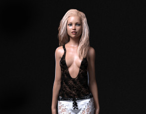 обоя 3д графика, люди , people, девушка, взгляд, фон