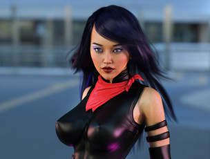 Картинка 3д+графика люди+ people девушка взгляд фон